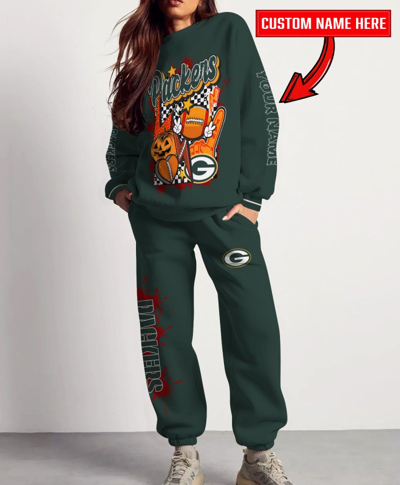Green Bay Packers Halloween Collection Sweatshirt and Sweatpants