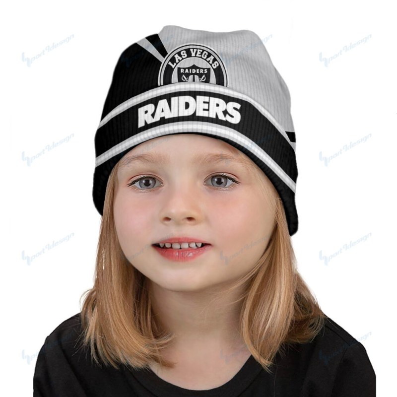 Las Vegas Raiders Wool Beanie Back View
