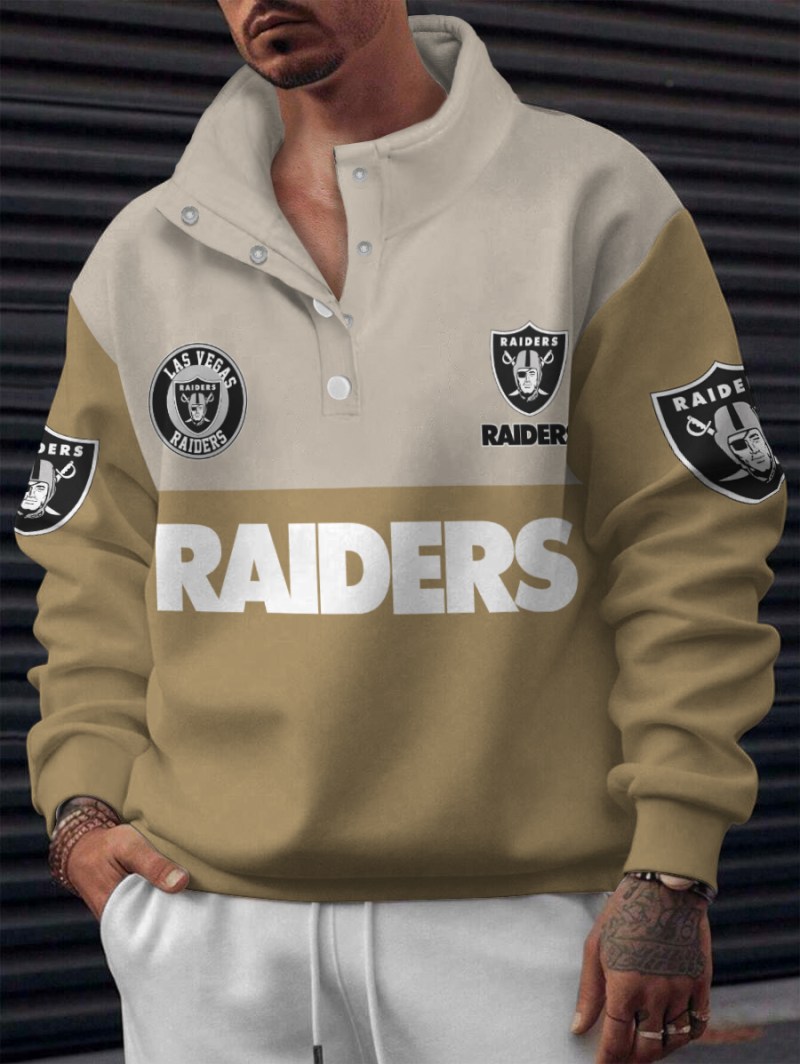 Las Vegas Raiders Casual Colorful Stand Collar Sweatshirt
