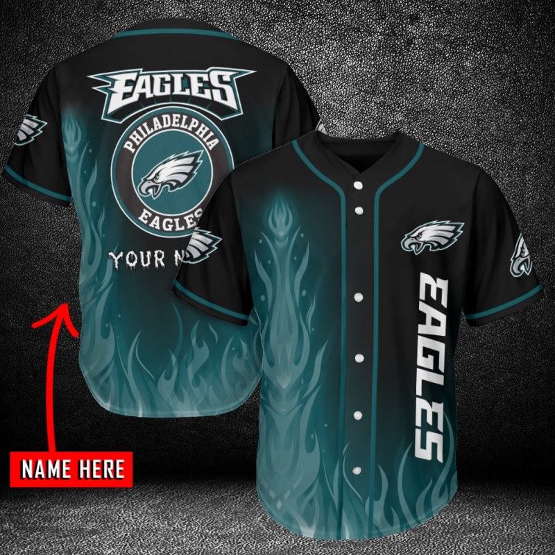 Philadelphia Eagles Personalized Baseball Jersey