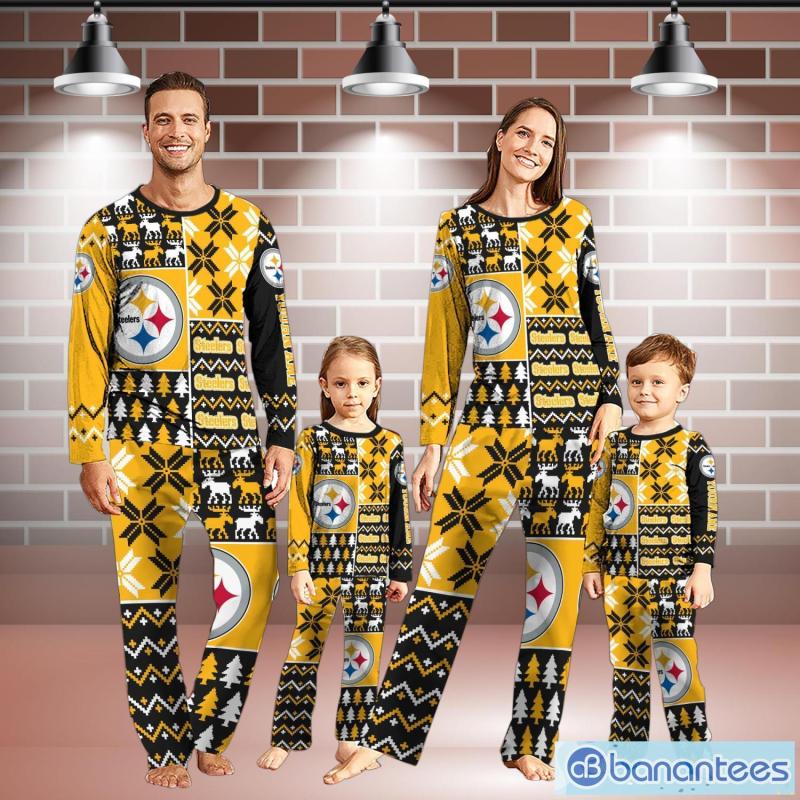 Pittsburgh Steelers Pajamas Christmas Snowflake Pattern