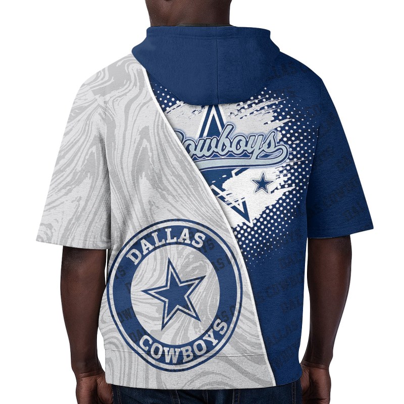 Dallas Cowboys Short Sleeve Hoodie Back View