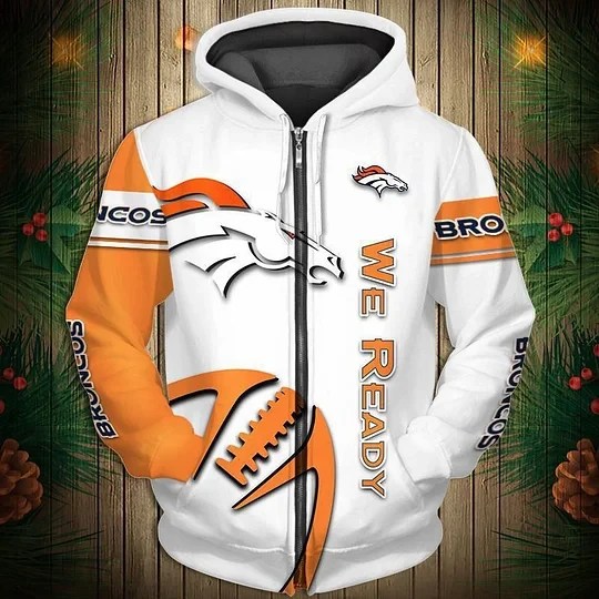 Denver Broncos Limited Edition All Over Print Zip Up Hoodie