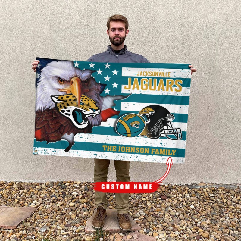 Custom Name Jacksonville Jaguars Flag