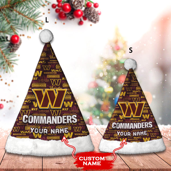 Washington Commanders Holiday Santa Hat