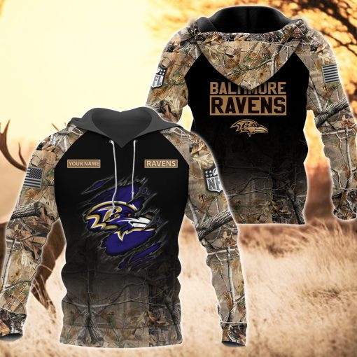 Baltimore Ravens Personalized All Over Printed Ugly Christmas Sweater