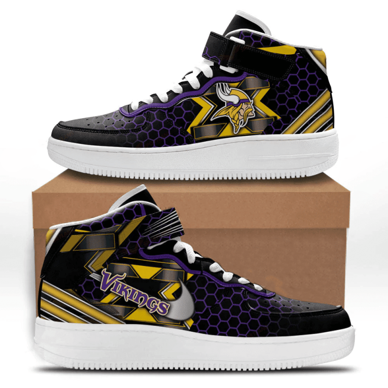 Minnesota Vikings High AF1 Sneakers Front