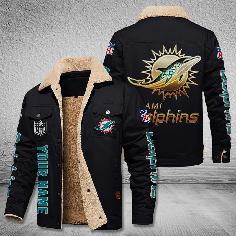 Miami Dolphins Winter Fleece Bomber Jacket