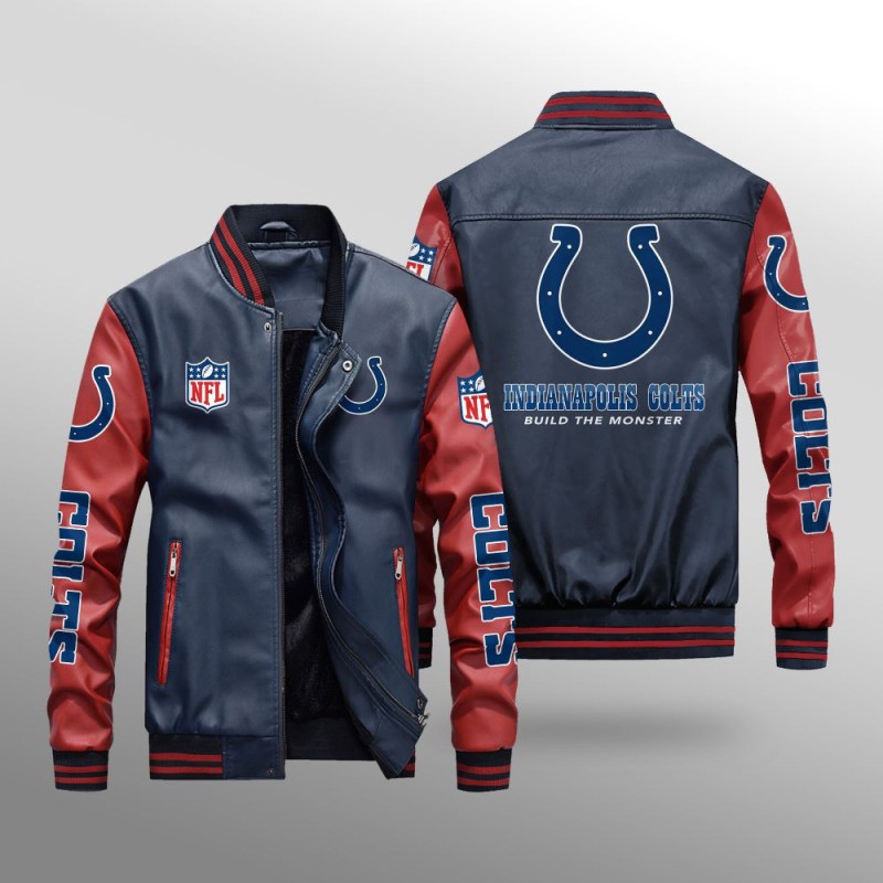 Indianapolis Colts Leather Bomber Jacket