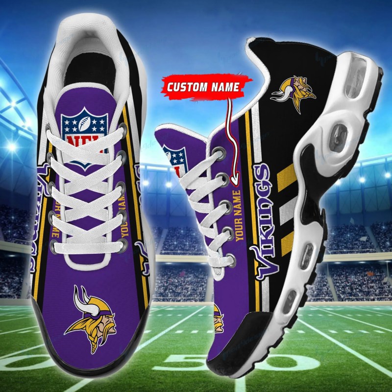 Minnesota Vikings Personalized Plus T-N Youth Sneakers