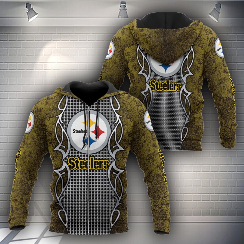 Pittsburgh Steelers Personalized Hoodie - Back View