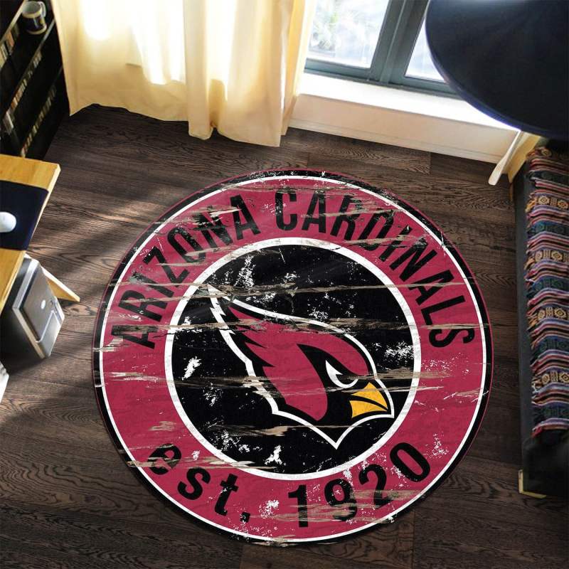 Arizona Cardinals Round Rug 168 Details