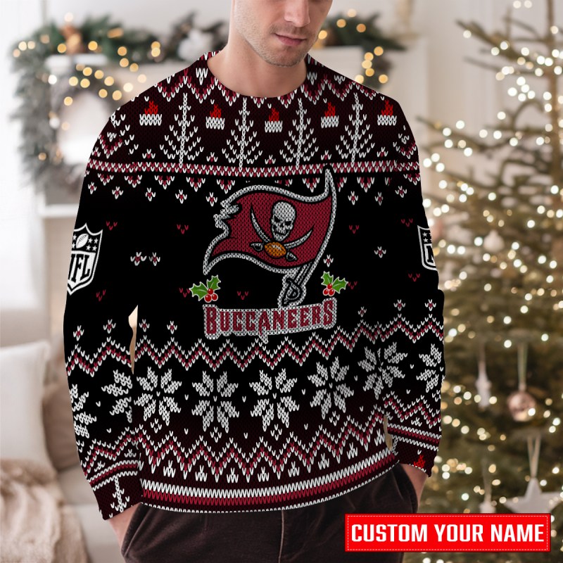 Tampa Bay Buccaneers Ugly Christmas Sweater - Outdoor View 1
