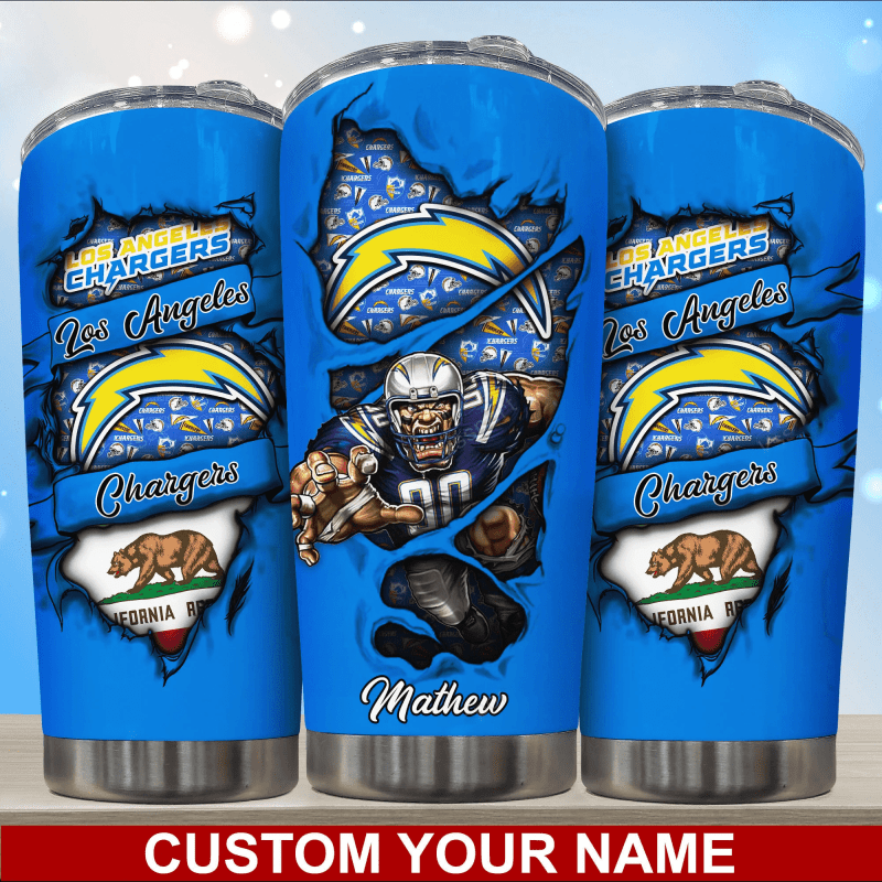Los Angeles Chargers Personalized Tumbler