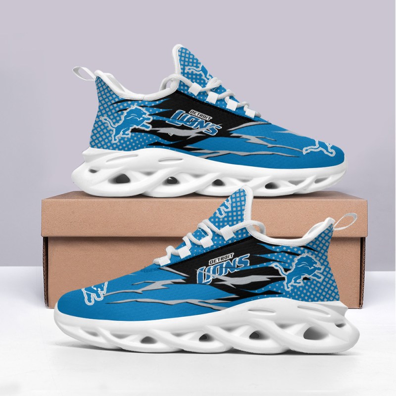 Detroit Lions Yezy Running Sneakers - Top View
