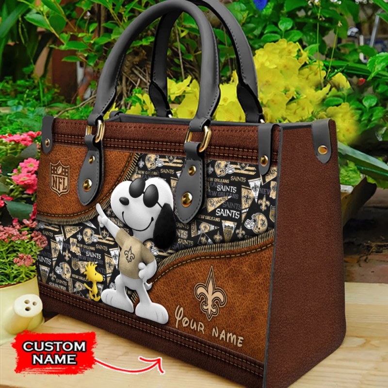 New Orleans Saints Leather Hand Bag 1