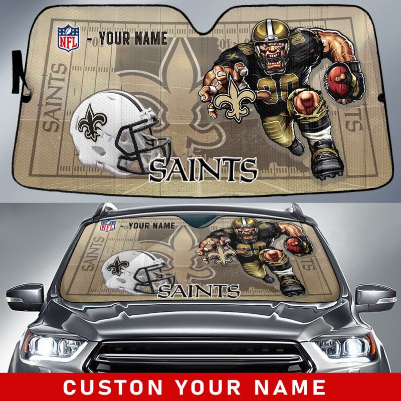 New Orleans Saints Personalized Auto Sun Shade