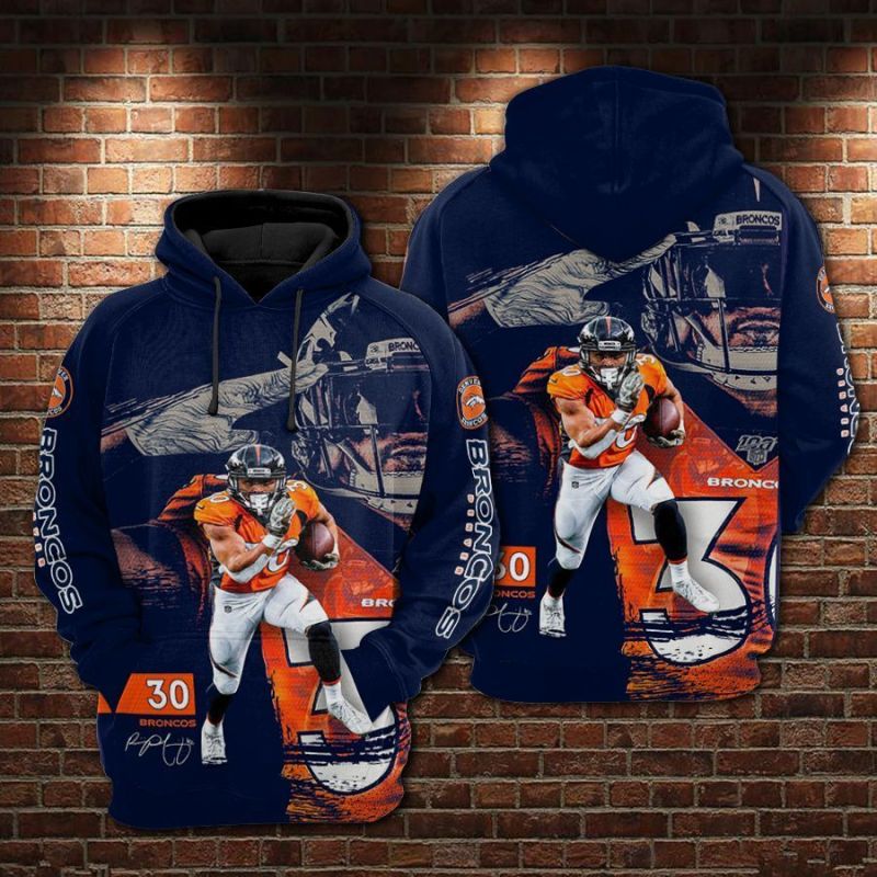 Phillip Lindsay - Denver Broncos Limited Hoodie - Front View