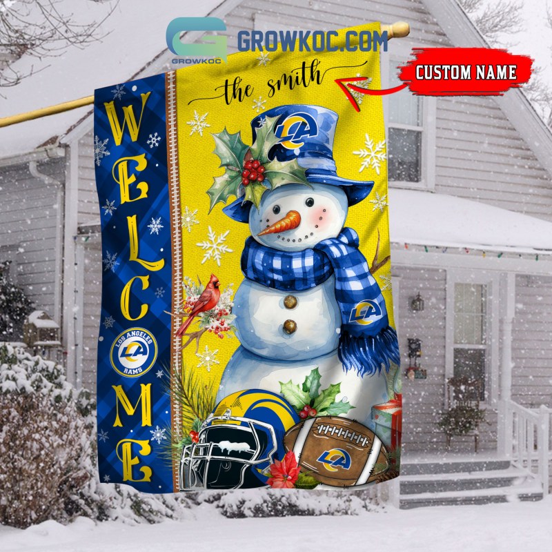 Los Angeles Rams Christmas Personalized Flag