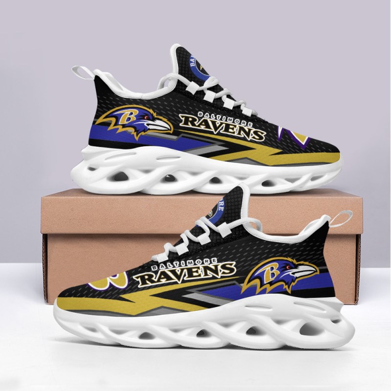 Baltimore Ravens Yezy Running Sneakers Side View