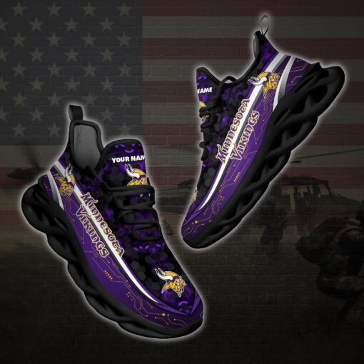 Minnesota Vikings Personalized Yezy Running Sneakers Image 4