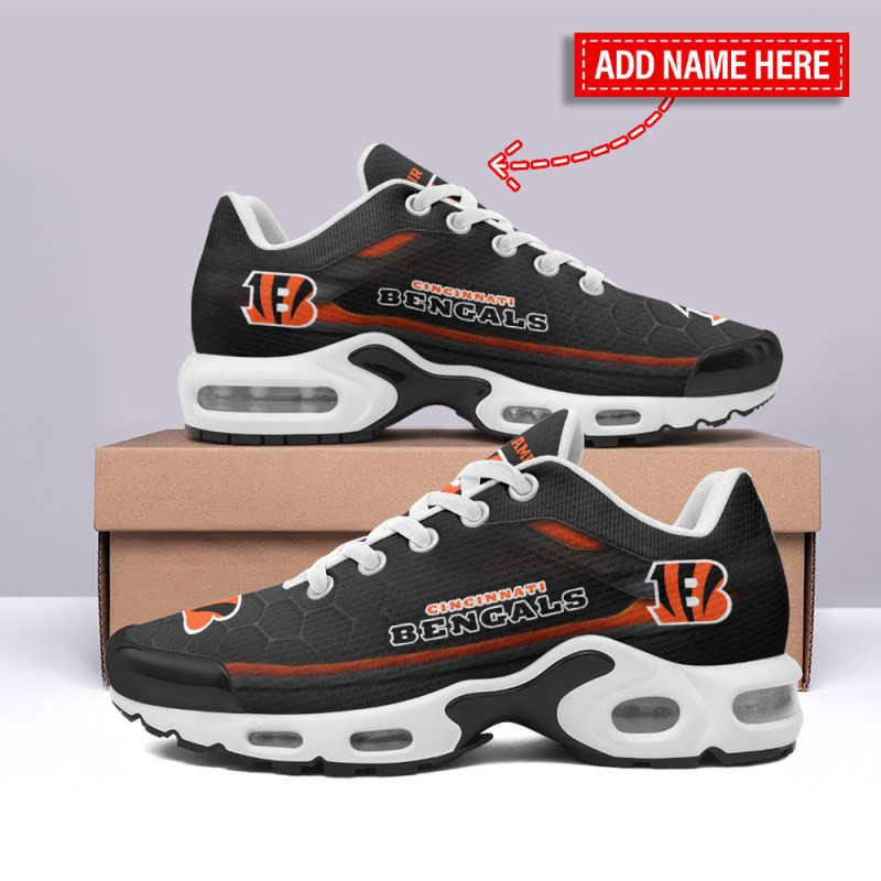 Cincinnati Bengals Personalized Plus T-N Youth Sneakers