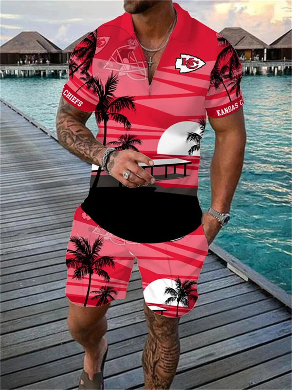 Kansas City Chiefs Polo Shirt and Shorts