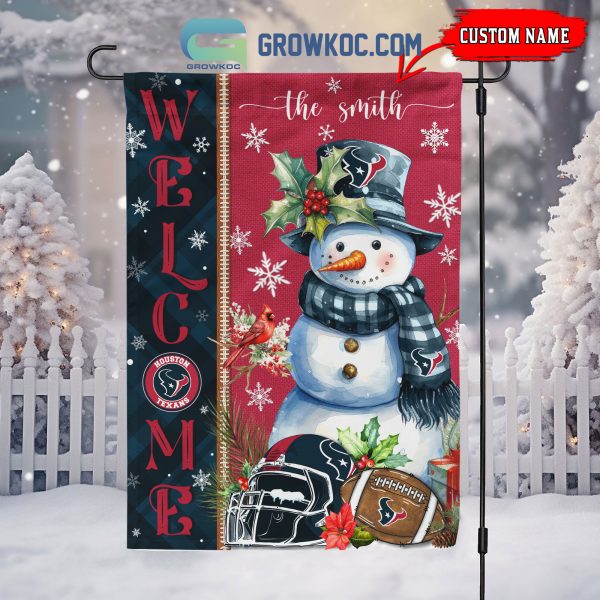 Houston Texans Personalized Christmas Flag