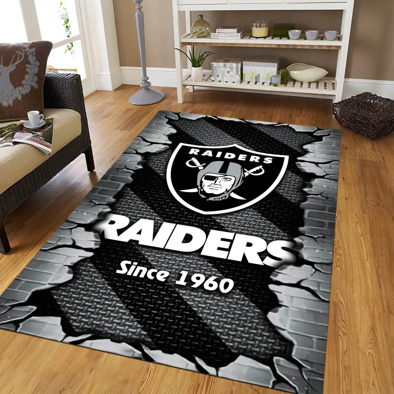 Las Vegas Raiders Living Room Rug