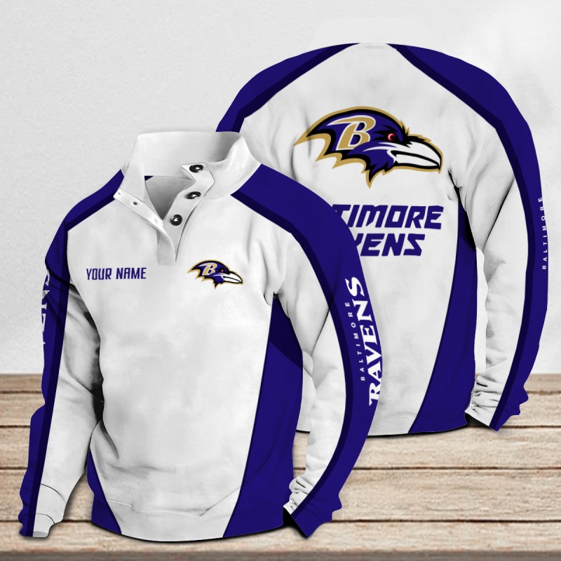 Baltimore Ravens Casual Colorful Stand Collar Sweatshirt