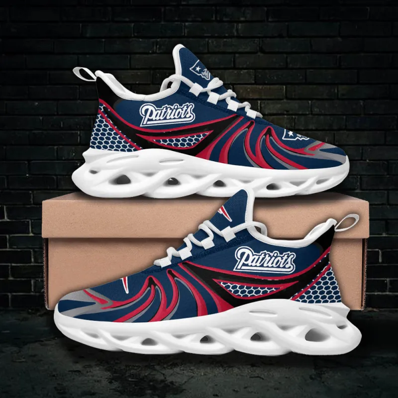 New England Patriots Yezy Running Sneakers Side View