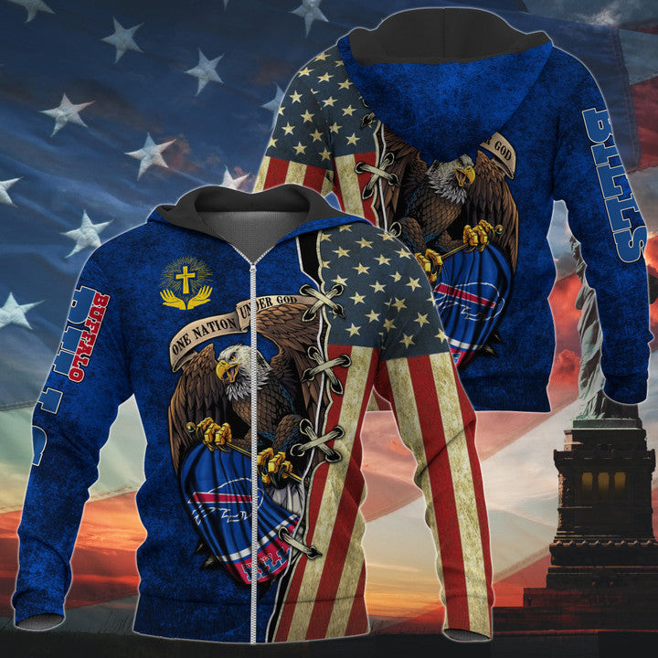 One Nation Under God Buffalo Bills Hoodie