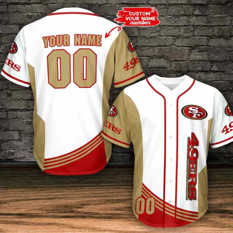 San Francisco 49ers Personalized Baseball Jersey