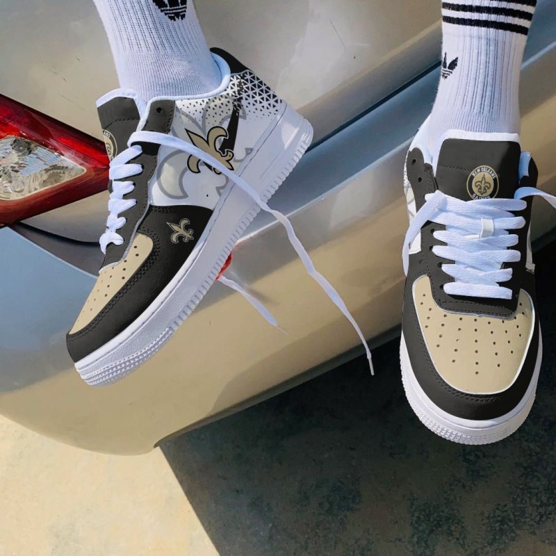 New Orleans Saints AF1 Shoes Back View