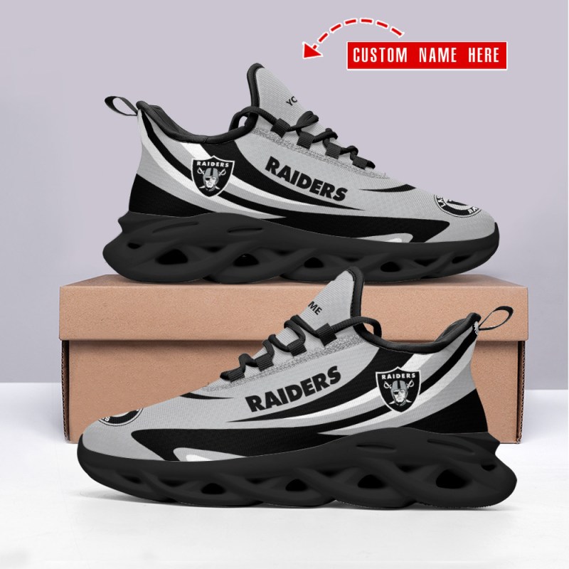 Las Vegas Raiders Personalized Yezy Running Sneakers