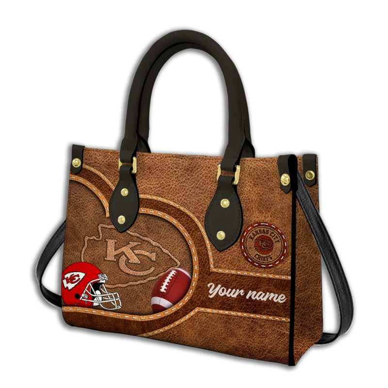 Kansas City Chiefs Personalized Leather Handbag Image 1