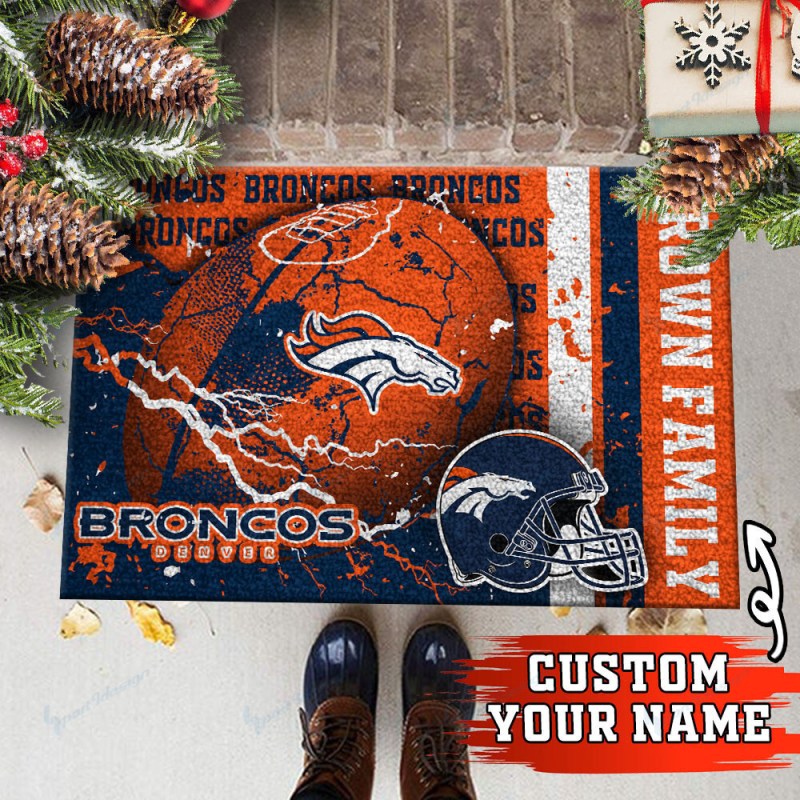 Denver Broncos Personalized Doormat
