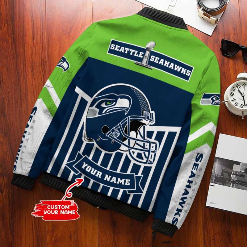Seattle Seahawks Bomber Jacket Detail