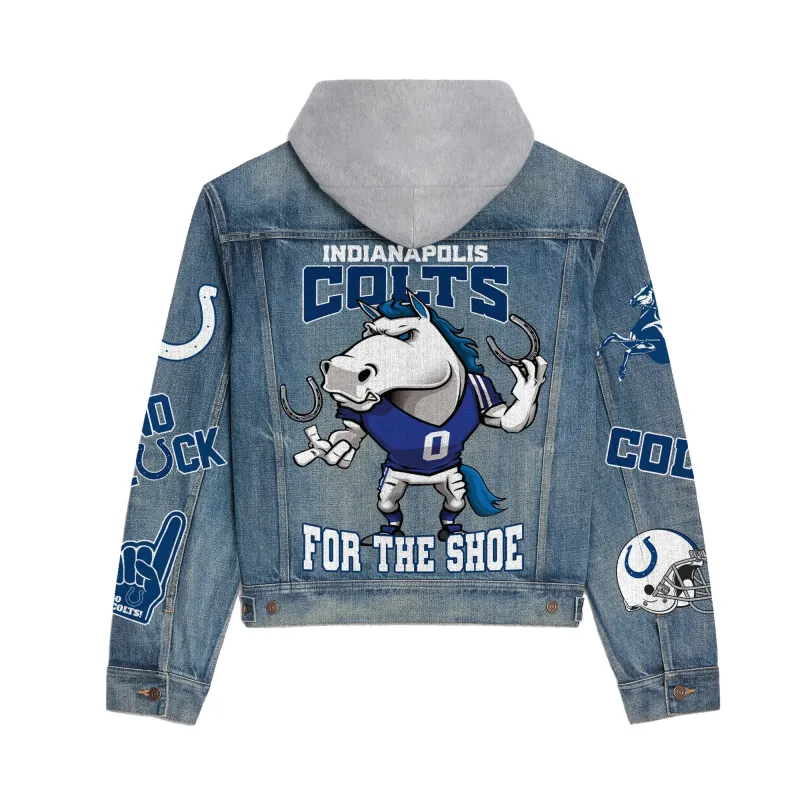 Indianapolis Colts Premium Hooded Denim Jacket