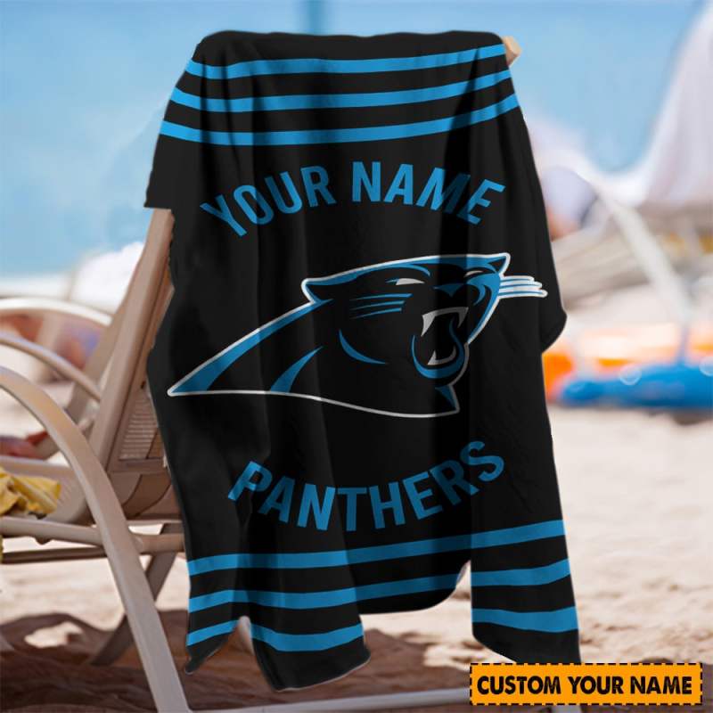 Carolina Panthers Personalized Beach Towel