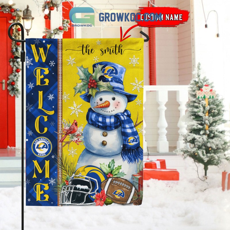 Los Angeles Rams Christmas Personalized Flag