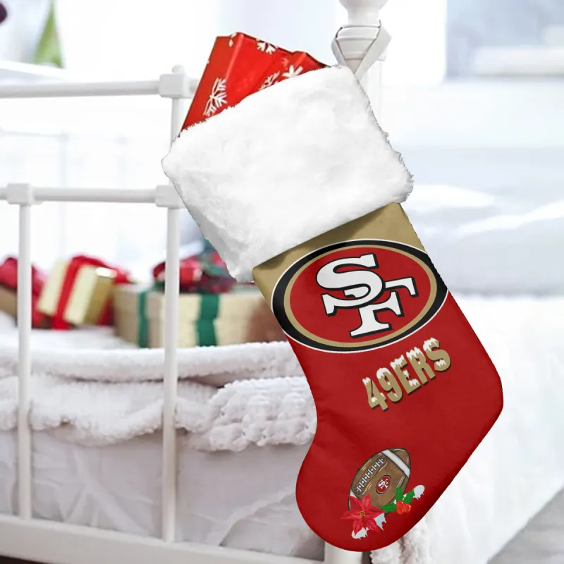 San Francisco 49ers Christmas Socks Side View