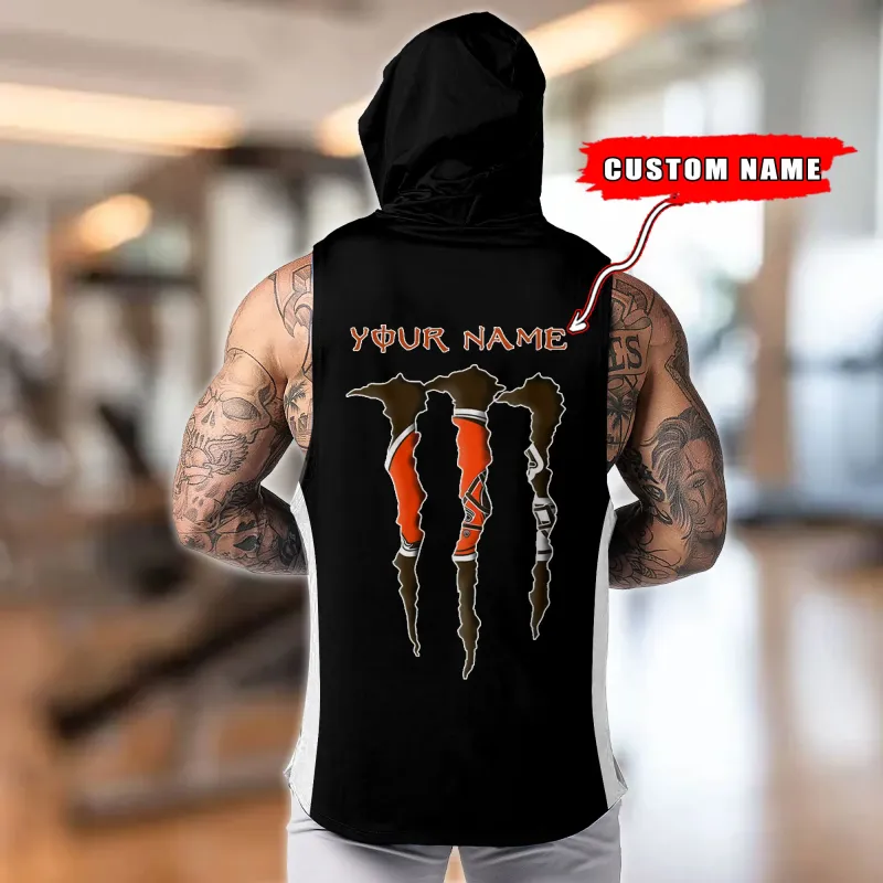 Cleveland Browns Hooded Tank Top - Back in Team Color
