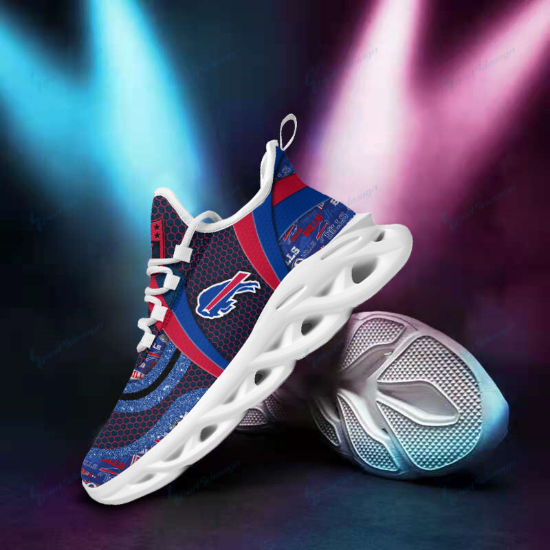 Buffalo Bills Yezy Running Sneakers Side View