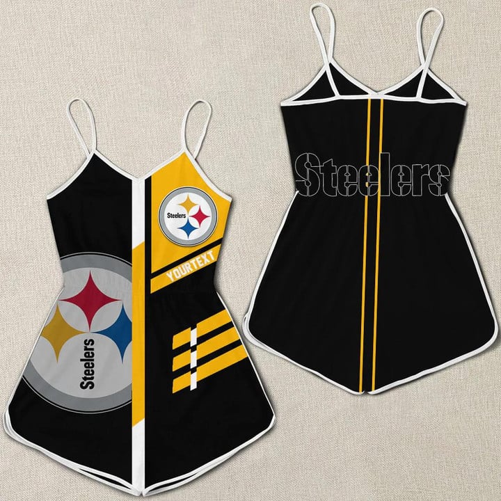 Pittsburgh Steelers Romper Women Romper Jumpsuit 3D Printed