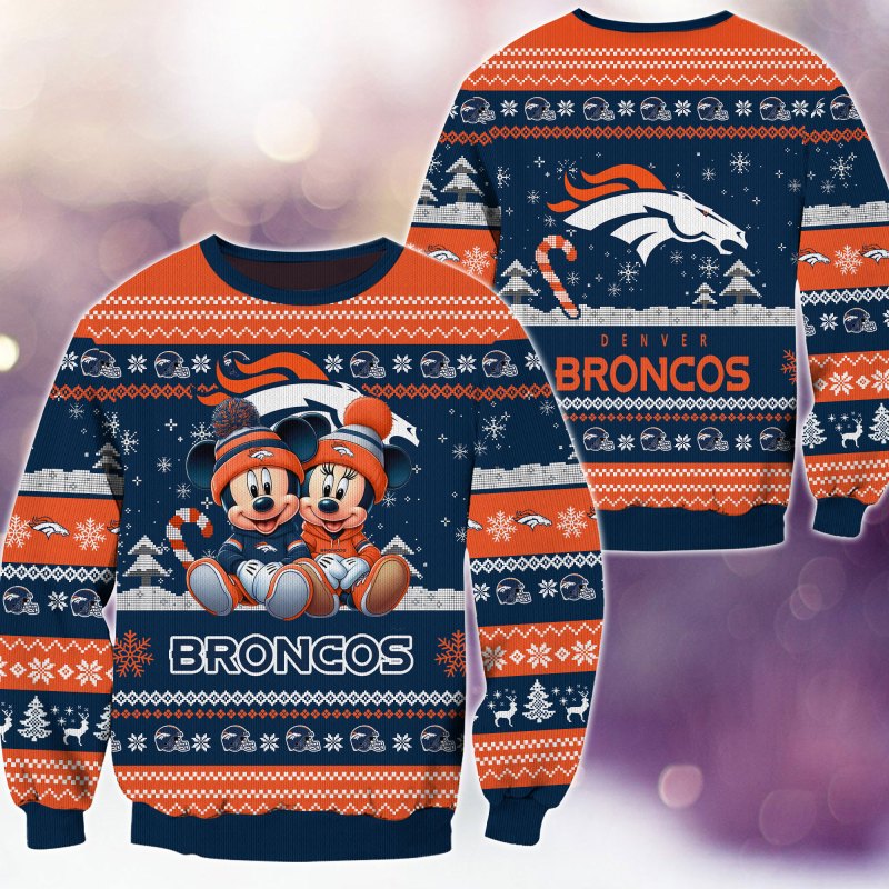 Denver Broncos Ugly Christmas Sweater Design 1