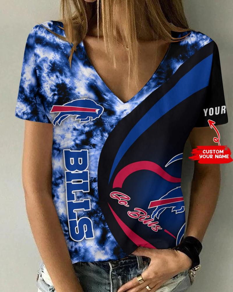 Buffalo Bills Personalized V-neck T-shirt