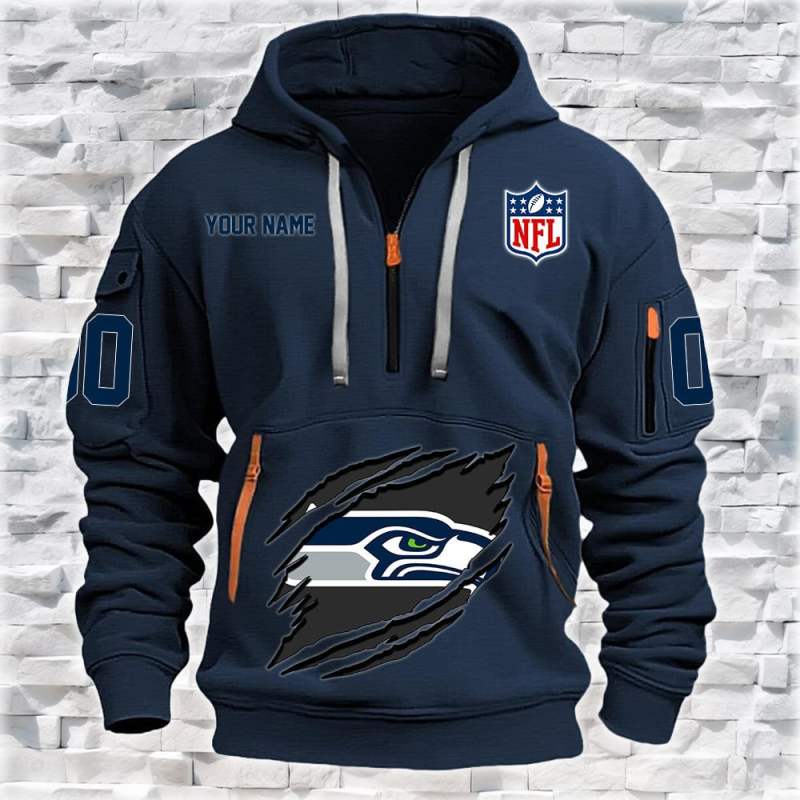 Personalized NFL Quarter Zip Hoodie