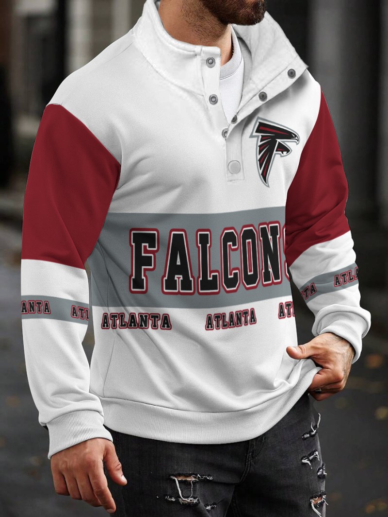 Atlanta Falcons Casual Colorful Stand Collar Sweatshirt