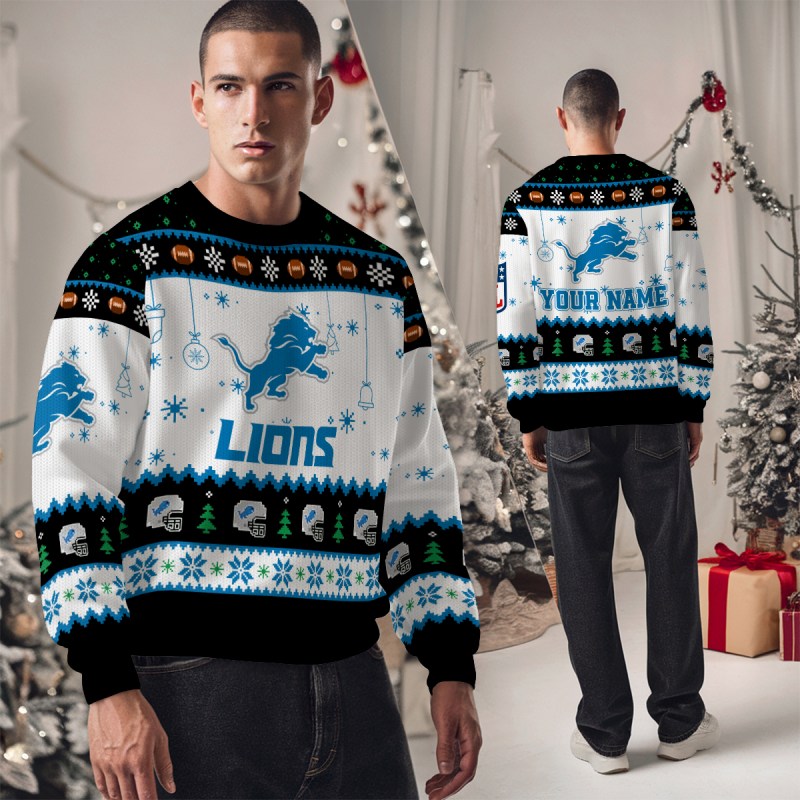 Detroit Lions Christmas Sweater 6